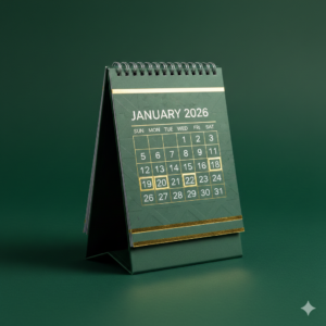 Customised Table Top Calendar