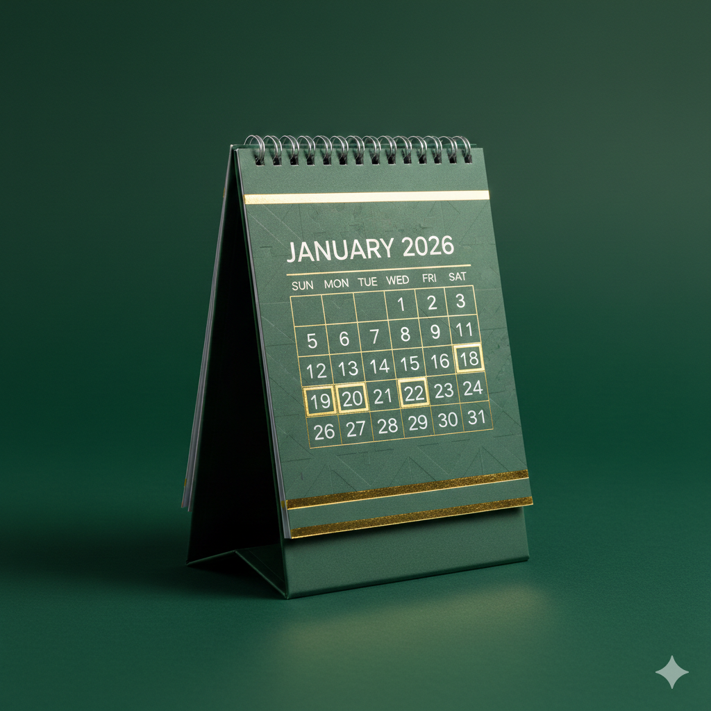 Customised Table Top Calendar